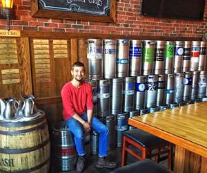 employee with kegs